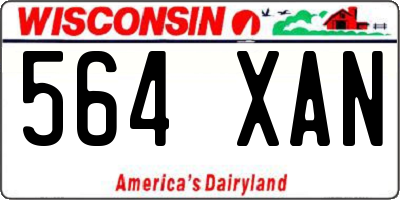 WI license plate 564XAN