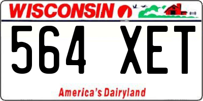 WI license plate 564XET