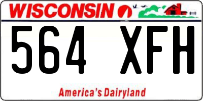 WI license plate 564XFH