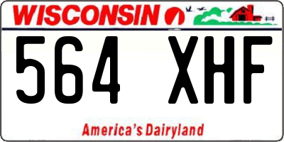 WI license plate 564XHF