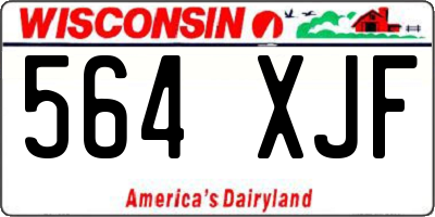 WI license plate 564XJF