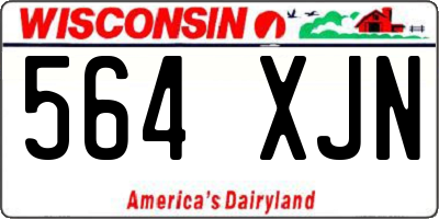 WI license plate 564XJN