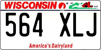 WI license plate 564XLJ