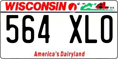 WI license plate 564XLO