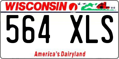 WI license plate 564XLS
