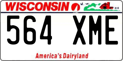 WI license plate 564XME