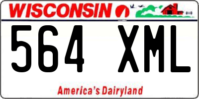 WI license plate 564XML