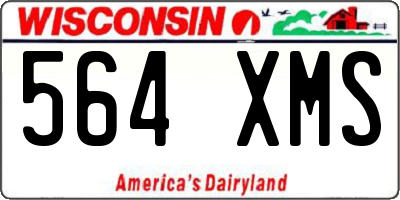 WI license plate 564XMS