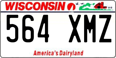WI license plate 564XMZ