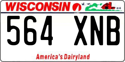 WI license plate 564XNB