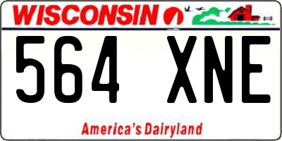 WI license plate 564XNE