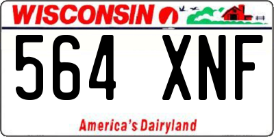 WI license plate 564XNF