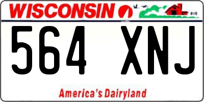 WI license plate 564XNJ