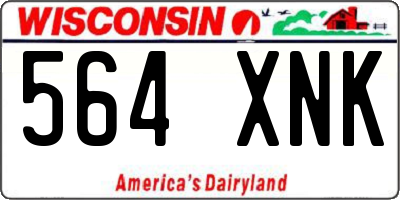 WI license plate 564XNK