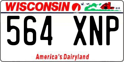 WI license plate 564XNP