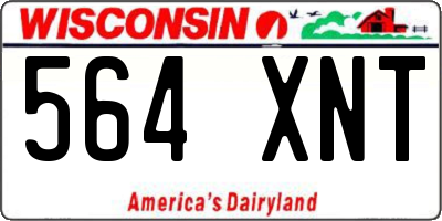 WI license plate 564XNT