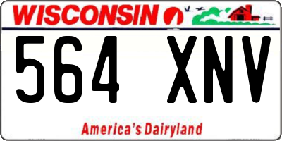 WI license plate 564XNV