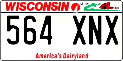 WI license plate 564XNX