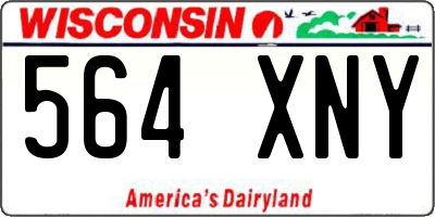 WI license plate 564XNY