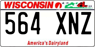 WI license plate 564XNZ