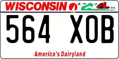 WI license plate 564XOB
