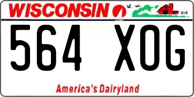 WI license plate 564XOG