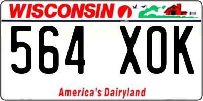 WI license plate 564XOK