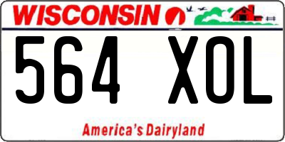 WI license plate 564XOL