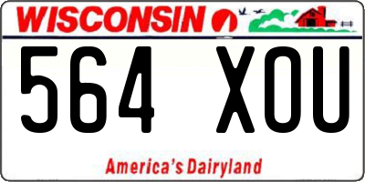 WI license plate 564XOU