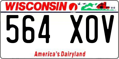 WI license plate 564XOV