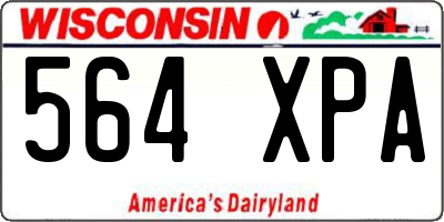 WI license plate 564XPA