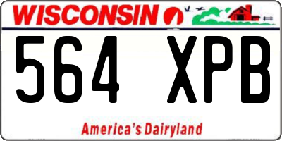 WI license plate 564XPB