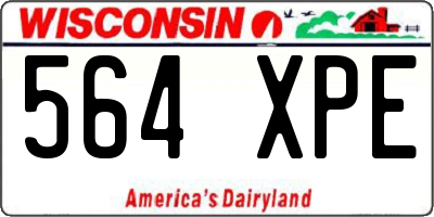 WI license plate 564XPE