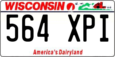 WI license plate 564XPI