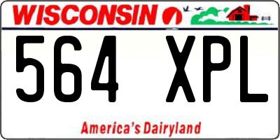 WI license plate 564XPL