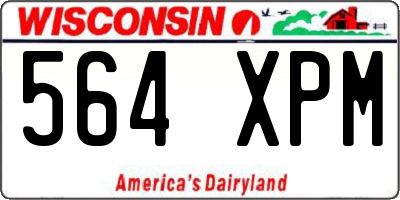 WI license plate 564XPM