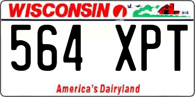 WI license plate 564XPT