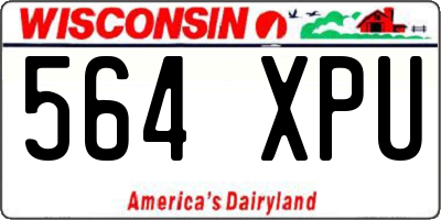 WI license plate 564XPU