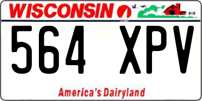 WI license plate 564XPV