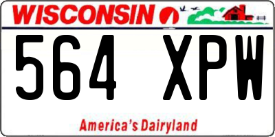 WI license plate 564XPW