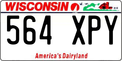 WI license plate 564XPY