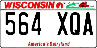 WI license plate 564XQA
