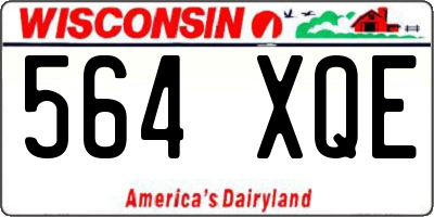 WI license plate 564XQE