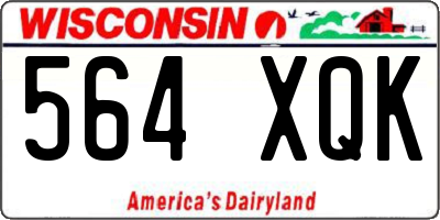 WI license plate 564XQK