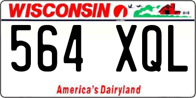 WI license plate 564XQL