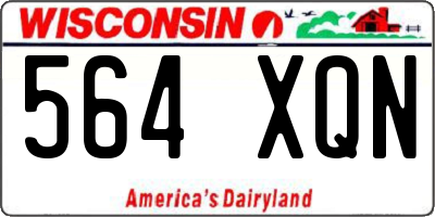 WI license plate 564XQN