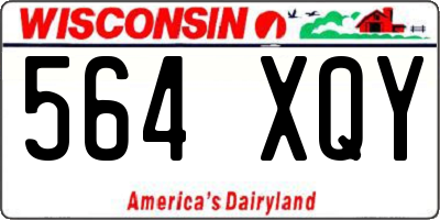 WI license plate 564XQY