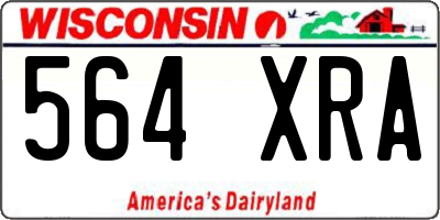WI license plate 564XRA