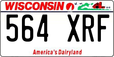 WI license plate 564XRF