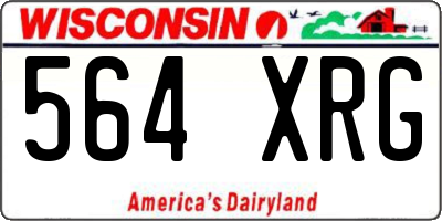 WI license plate 564XRG